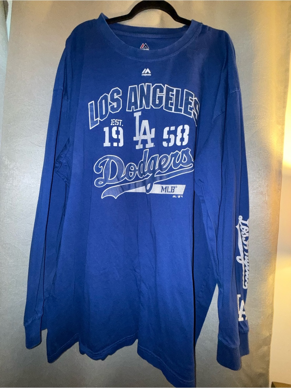 Majestic Los Angeles Dodgers Deep Blue Long-Sleeve Tee